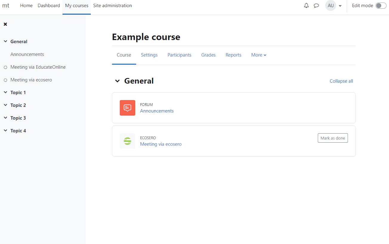 Moodle Course